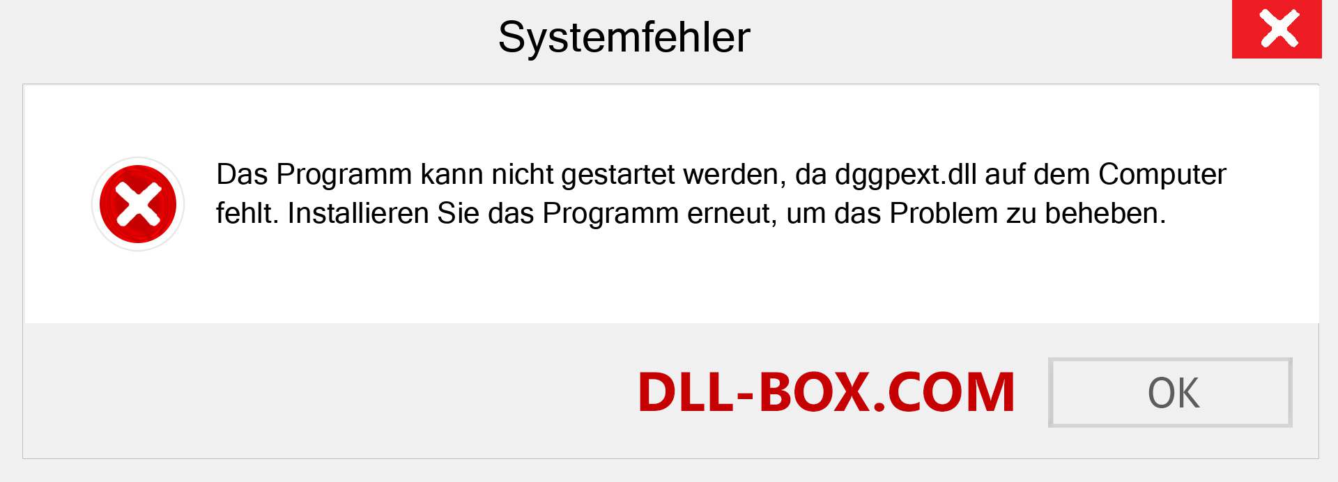 dggpext.dll-Datei fehlt?. Download für Windows 7, 8, 10 - Fix dggpext dll Missing Error unter Windows, Fotos, Bildern